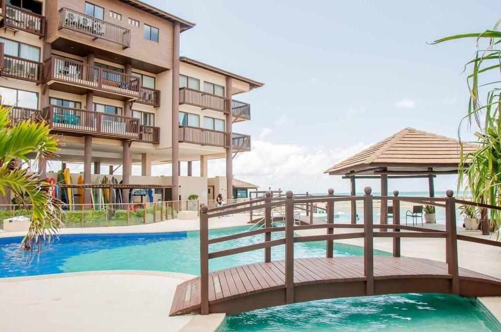 Barra Bali - Pe Na Areia Com Vista Mar Daire Barra de São Miguel Dış mekan fotoğraf