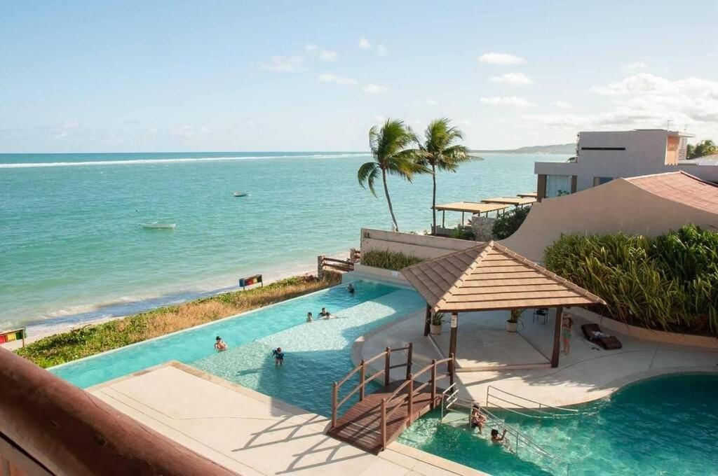 Barra Bali - Pe Na Areia Com Vista Mar Daire Barra de São Miguel Dış mekan fotoğraf